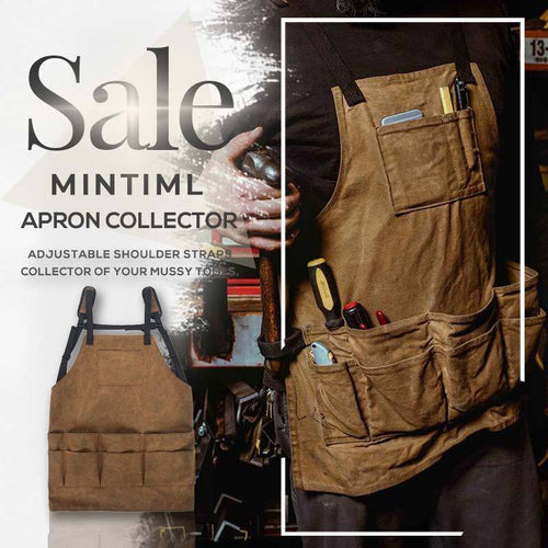 Multifunctional Tool Apron Woodworking Apron Durable Goods Heavy Duty Waxed Unisex Canvas Work Apron Waterproof Apron for Tools