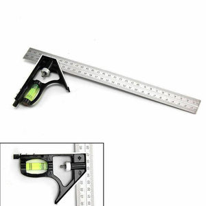 30cm Stainless Steel Right Angle Ruler 45/90 Woodworking Try